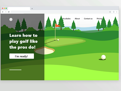 Golf design golf sports ui ux web website