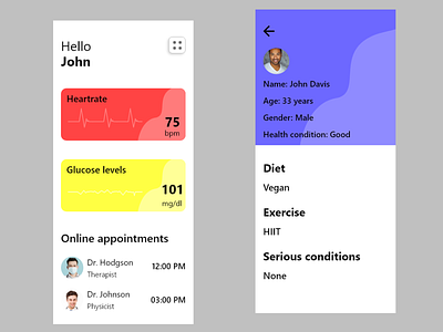 Medical UI app design medical ui ux