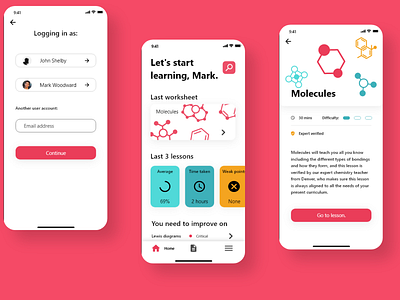 Chemistry teacher app design ui ux