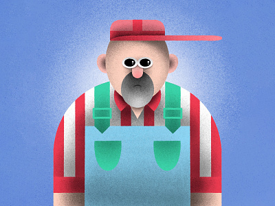 Pompo character flat illustration procreate