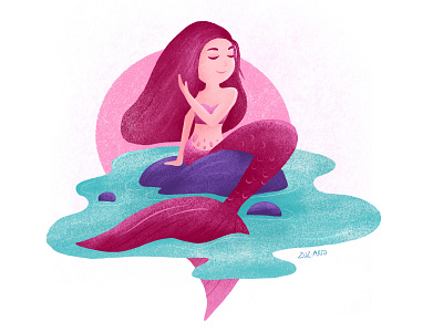 Mermaid in Procreate by Zuzana Skalova on Dribbble