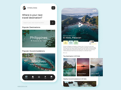 Travel App branding design travel travelapp travelphilippines typography ui ui design uidesigner uiux uiuxdesign ux uxdesign uxdesigner web web app webdesign