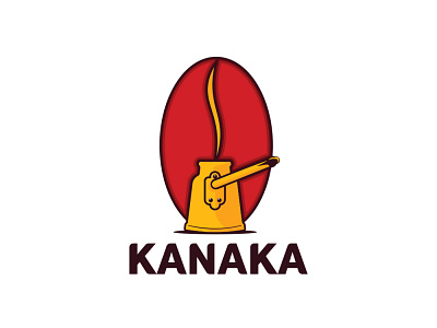 Kanaka | Coffee Bar bar beverage logo beverages coffee coffee bean coffee logo coffee pan coffeeshop concept design flat illustration logo logofolio vector