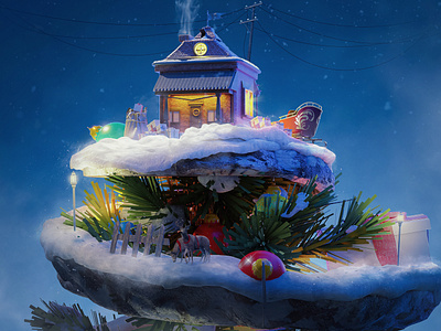 Santa at home | 3D Artwork