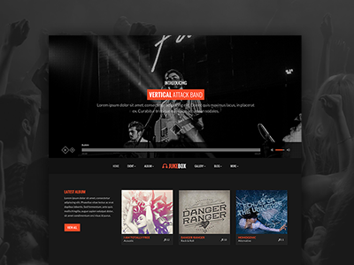 Jukebox band music web design website