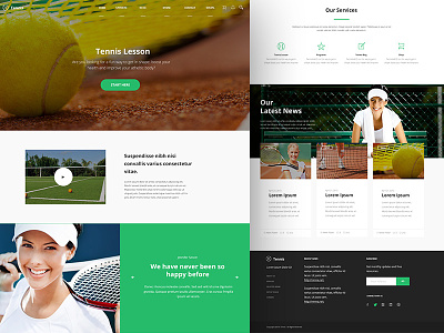 Tennis Web graphic design ui ui design uiux web design website