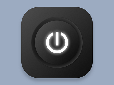 Skeuomorphism Power Button icon sketch skeuomorphism