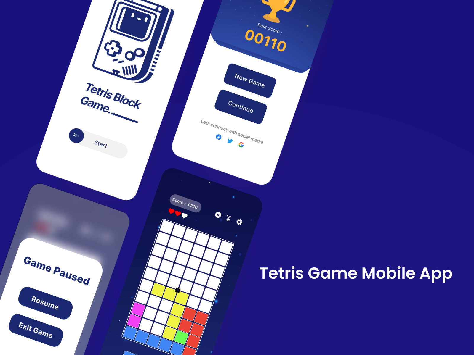 Tetris Game | Mobile App by REZA ANUGRAH on Dribbble