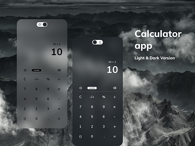 Calculator App | with scientific mode app design calculation calculator ui clean ui mobile app design mobile design mobile ui monochrome ui design