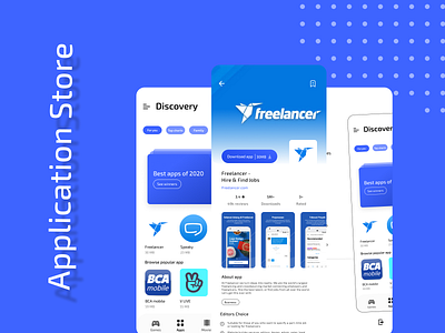 Application Store | Mobile App app app design app store blue and white clean ui design mobile app design mobile design mobile ui store app ui ui design