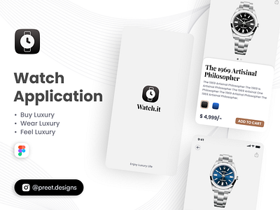 Watch Application (E-commerce) app app design branding design ecommerce figma graphic design ui ui design ui ux ux ux design