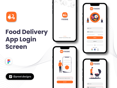 Food Delivery App Login Screen app app design application ui branding design ecommerce figma food app food delivery food delivery app graphic design ui