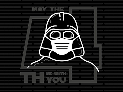 May the 4th be with you covid19 illustration maythe4th maythe4thbewithyou pandemic save lives starwars starwarsday stay home vector