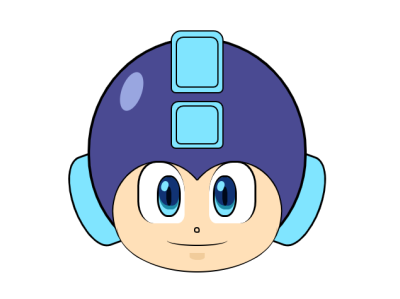Mega Man head made with CSS css doodle doodles mega man megaman nintendo