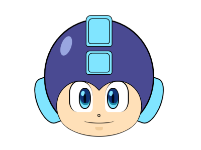 Mega Man head made with CSS