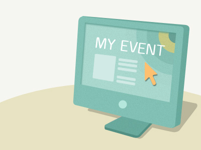 My event event illustration imac monitor website