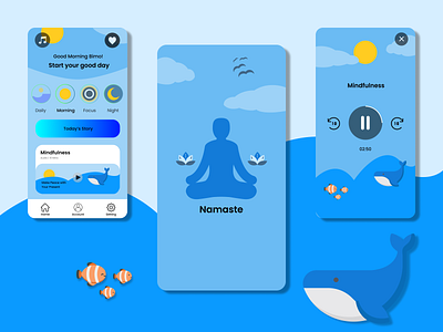 Namaste - Meditation App app art character characters design icon illustration logo mobile mobile app mobile ui ui uiux uiuxdesign ux vector