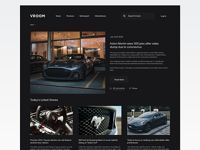 Vroom - Car Website blog cars concept design newsletter tech ui uiux user experience user inteface ux web webdesign website