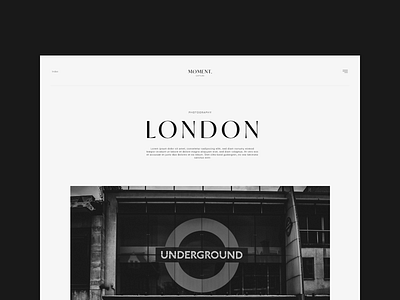 Moment Photography │ London article blog concept design minimal photo photograph ui uiux ux website