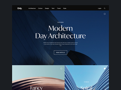 Only - Article directory architecture article clean concept design masonry minimal modern ui ux website