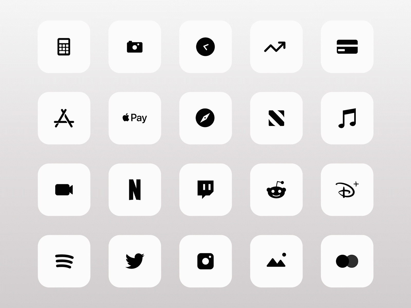 IOS 14 Minimalistic Icon Pack for sale icons icons pack iconset iconsets minimal minimalism minimalist modern