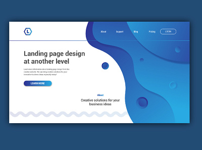 Landing page design creative design illustration landing page concept landing page design ui vector