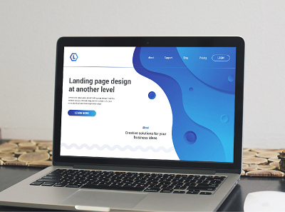 Landing page design creative design illustration landing page concept landing page design ui vector