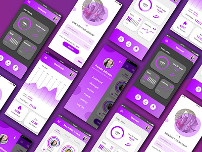 UI design for a mobile app creative design mobile app design ui vector