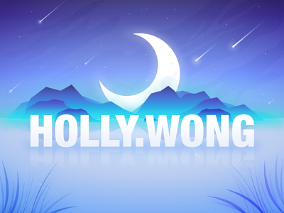 My name is HOlly.Wong! illustrator moonlight ocean purple sea