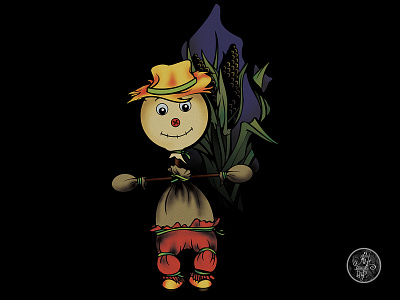 Chibi Monsters: Scarecrow adobe art artwork black character character design chibi concept digital drawing hand drawn illustration ink paper photoshop scarecrow vector vector art