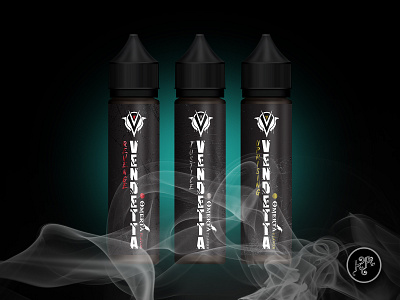 Omerta e-liquid series label design black brand design branding e liquid label label design mockup product vaping