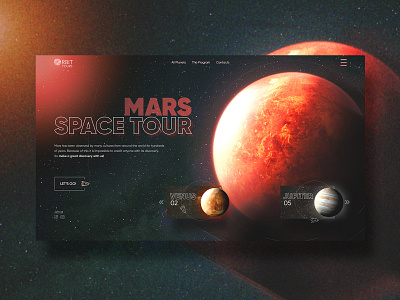 #003 Landing Page dailyui day3 dayli challenge landingpage mars space travel travel tours uiux webdesign