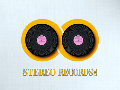 Stereo Records design fun inspiration letter s logo orange pink vinyl