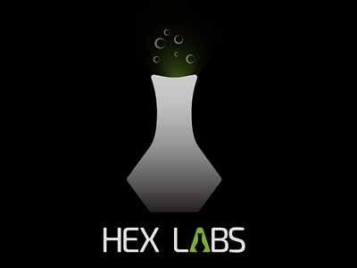 HexLabs art illustration laboratory logo minimal science typography