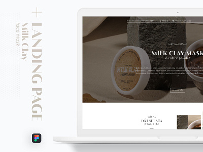 Landing Page - Milk Clay Mask Order app cosmetic daily ui daily ui challenge design landing page packaging ui ux
