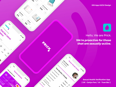 PRICK - Sexual Health Verification App for LGBT+ app daily ui daily ui challenge design health landing page lgbt sexual ui ux