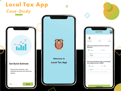 Local Tax App - Case Study adobe photoshop adobe xd app app design branding casestudy clean mordern ui client client app clientwork design finance finances financial app mobile modern ui tax taxes ui