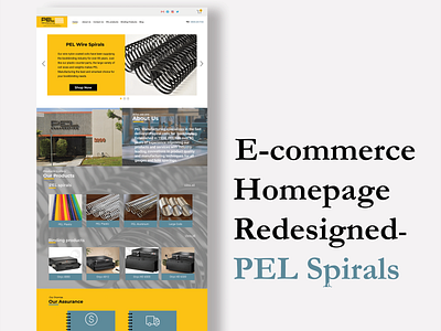 PEL Spirals - Redesigned homepage e commerce homepage homepage ui redesign concept redesigned ui uiux