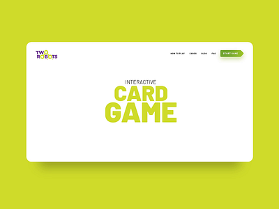 Landing page / concept for a card game card creative fun game landing page concept robots ui vensko webdesign website