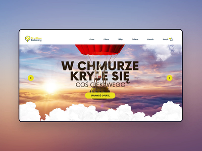 Hot air ballooning air balloning animation clouds ecommerce sky ui web design website wiwi