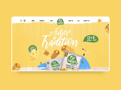 Fun Healthy Snack animation bold ecommerce igorvensko landing motion snack ui webdesign website