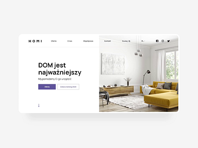 HOMI furniture website design clean ecommerce furniture home shop ui web design website
