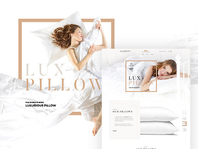 Pillow online shop clean ecommerce luxury online shop pillow web design