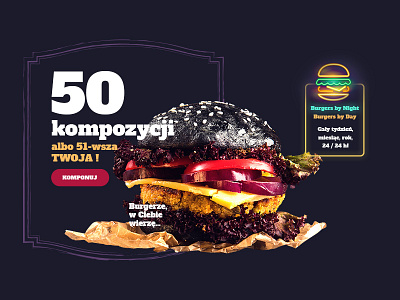 Black Burger Concept black burger ecommerce landing page shop web design website