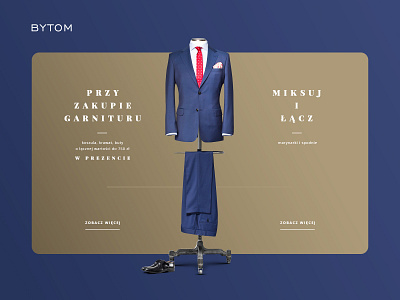 Bytom - Polish men's clothing brand bytom clean ecommerce luxury shop suit ui web design website