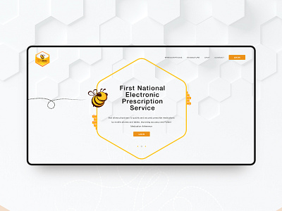 DrsBee website bee branding clean design light ui ux vensko website yellow