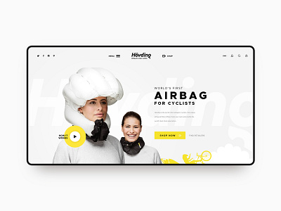 Hovding - Airbag for cyclists airbag bike branding clean ecommerce luxury minimal ui vensko web design website white