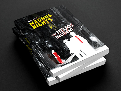 Book cover for a sci-fi noir novel black cover dark gangster graphic design mafia noir street vensko
