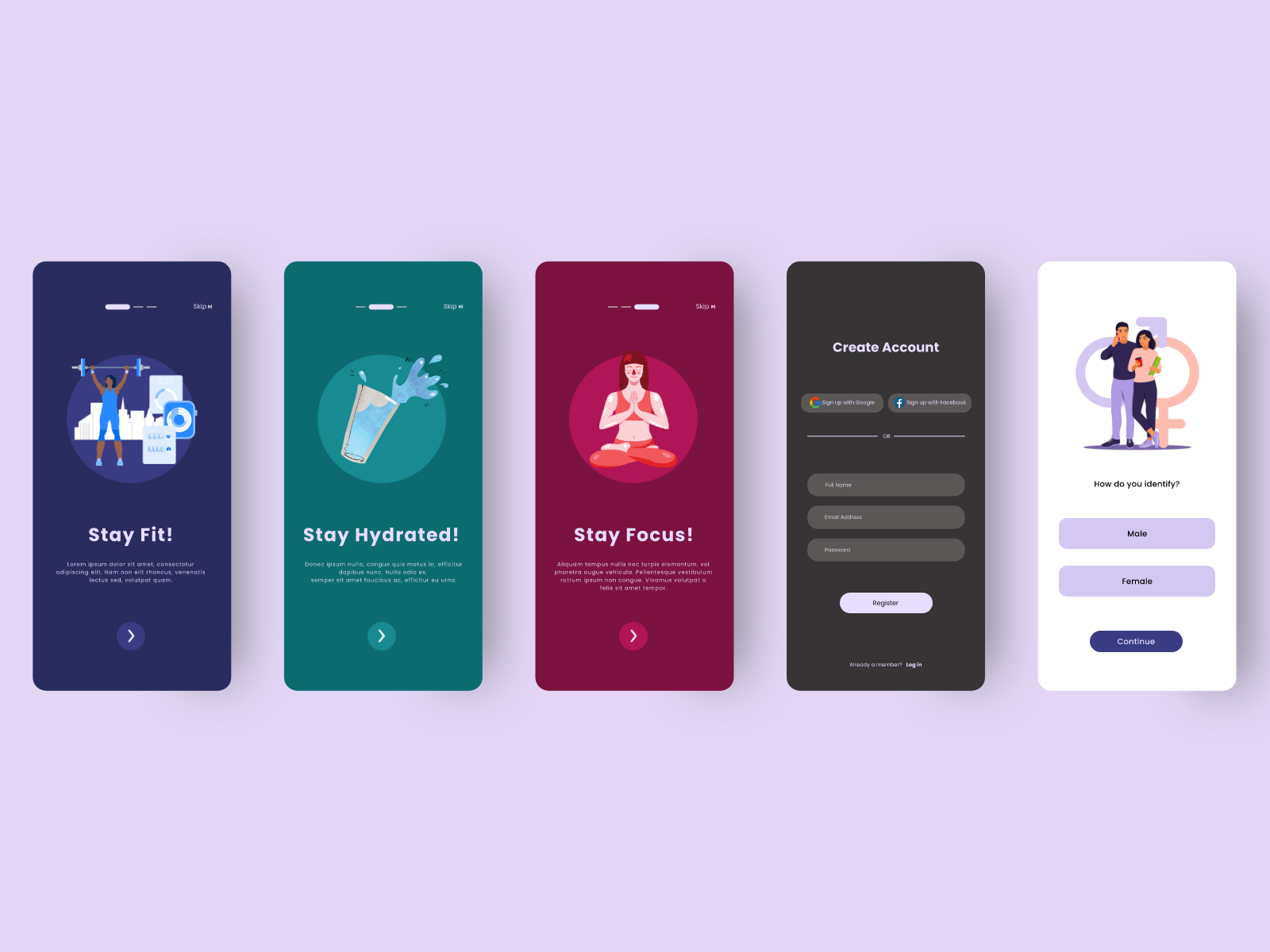 Fitness app by Sidhin C G on Dribbble