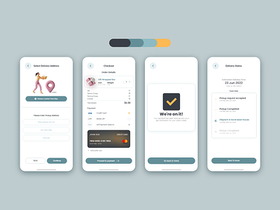 Courier app adobe xd branding courier courier app design figma illustration sign up ui ux